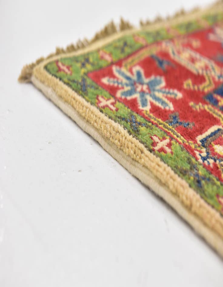 Detail image of  2' 8 x 4' 2  Hand Knotted Kazak Rug