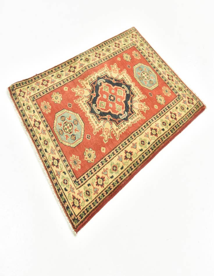 Detail image of  2' 9 x 4'  Hand Knotted Kazak Rug