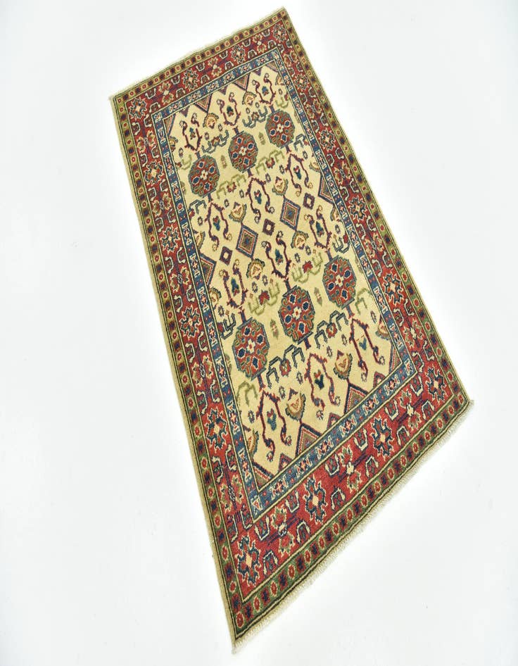 Detail image of  3' 4 x 5'  Hand Knotted Kazak Rug