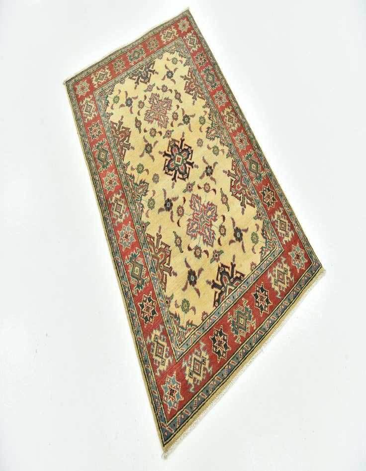 Detail image of  3' 4 x 4' 10  Hand Knotted Kazak Rug