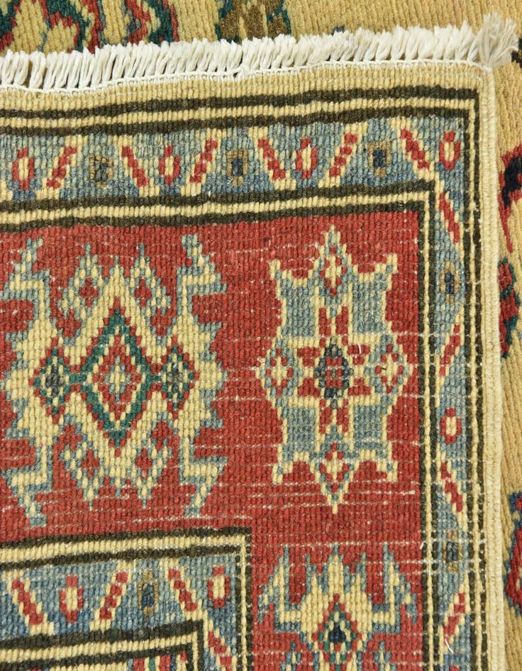 Detail image of  3' 4 x 4' 10  Hand Knotted Kazak Rug