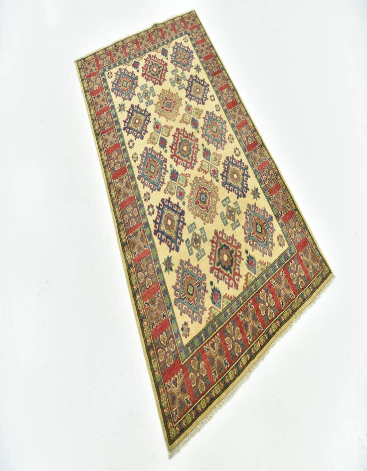 Detail image of  4' 2 x 6' 2  Hand Knotted Kazak Rug