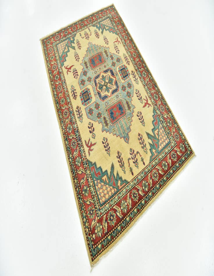 Detail image of  4' x 6'  Hand Knotted Kazak Rug