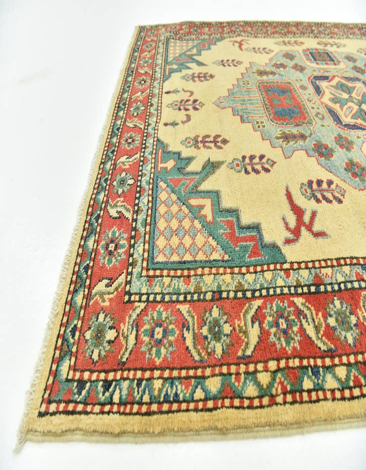 Detail image of  4' x 6'  Hand Knotted Kazak Rug