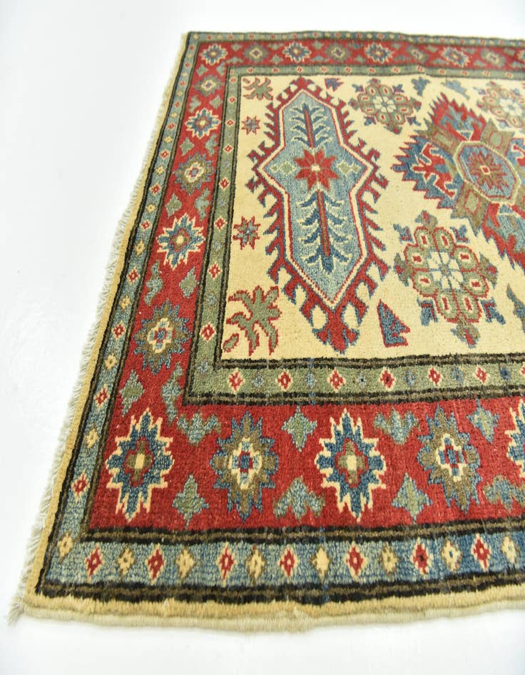 Detail image of  3' 3 x 4' 9  Hand Knotted Kazak Rug