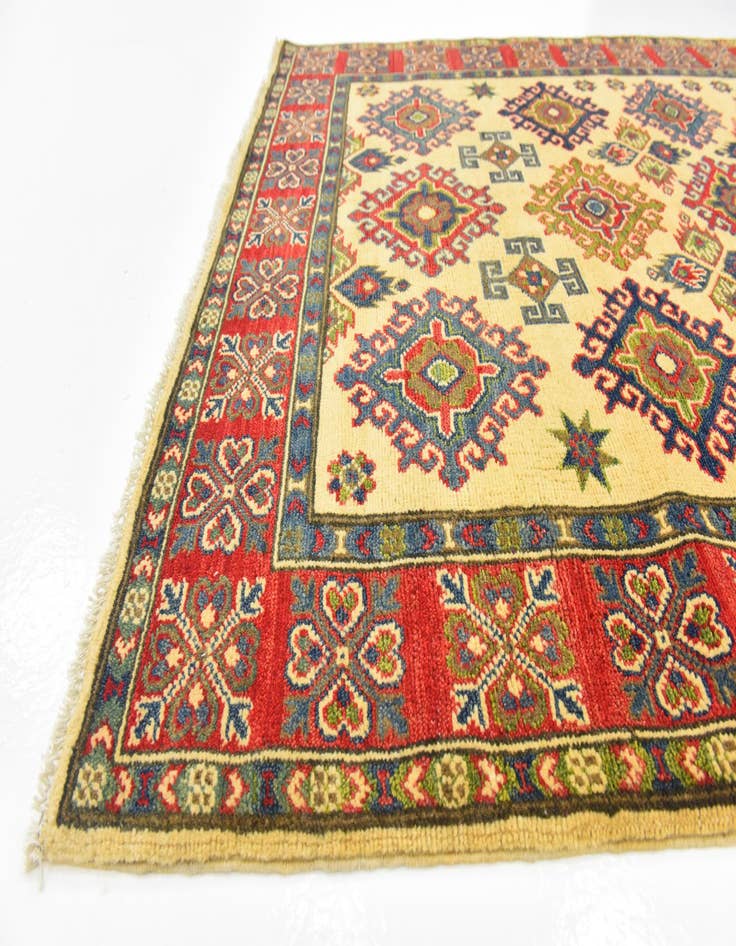 Detail image of  4' x 6'  Hand Knotted Kazak Rug