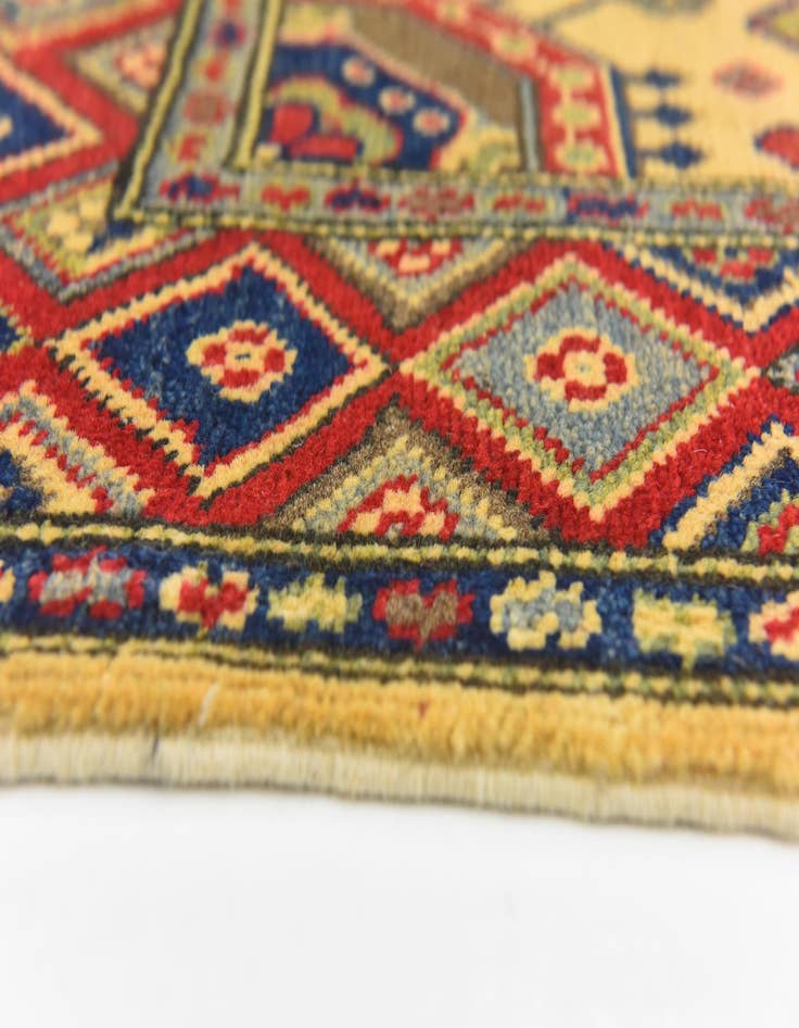 Detail image of  4' x 6' 2  Hand Knotted Kazak Rug