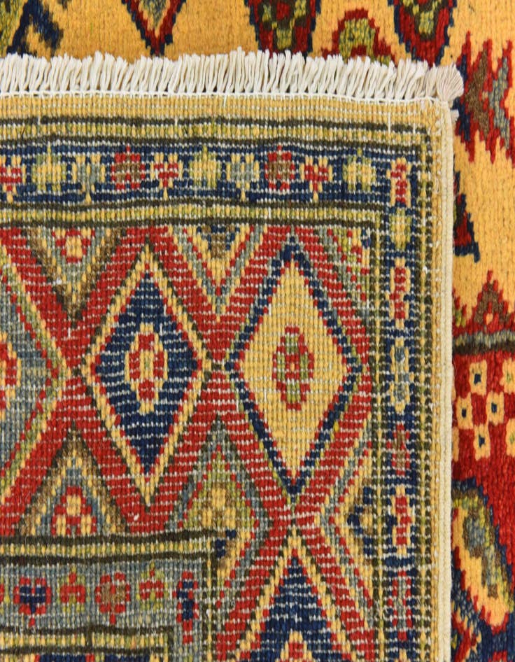 Detail image of  4' x 6' 2  Hand Knotted Kazak Rug