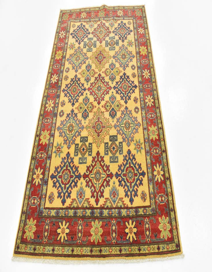 Detail image of  4' x 6' 4  Hand Knotted Kazak Rug