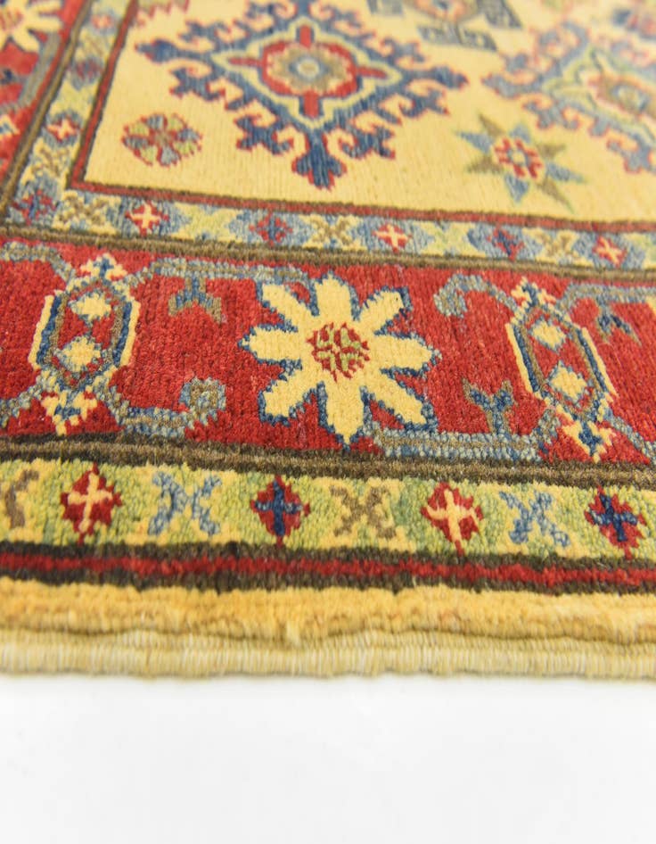 Detail image of  4' x 6' 4  Hand Knotted Kazak Rug