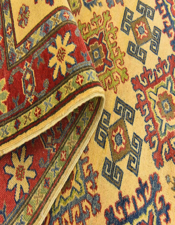 Detail image of  4' x 6' 4  Hand Knotted Kazak Rug