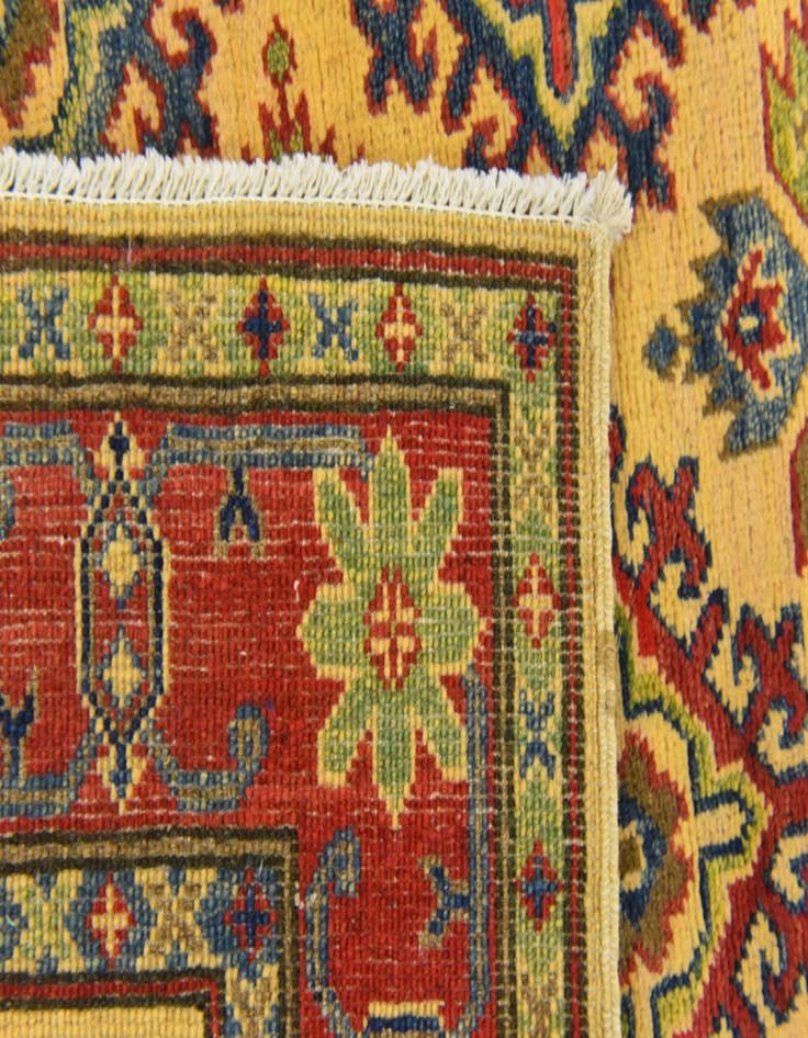 Detail image of  4' x 6' 4  Hand Knotted Kazak Rug