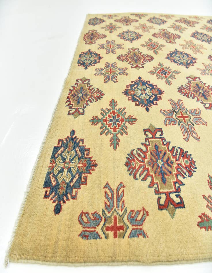 Detail image of  5' 9 x 8'  Hand Knotted Kazak Rug