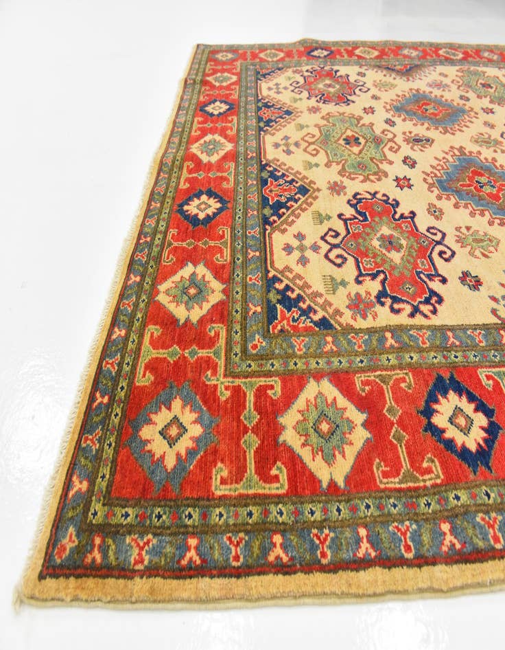 Detail image of  5' 10 x 9' 2  Hand Knotted Kazak Rug