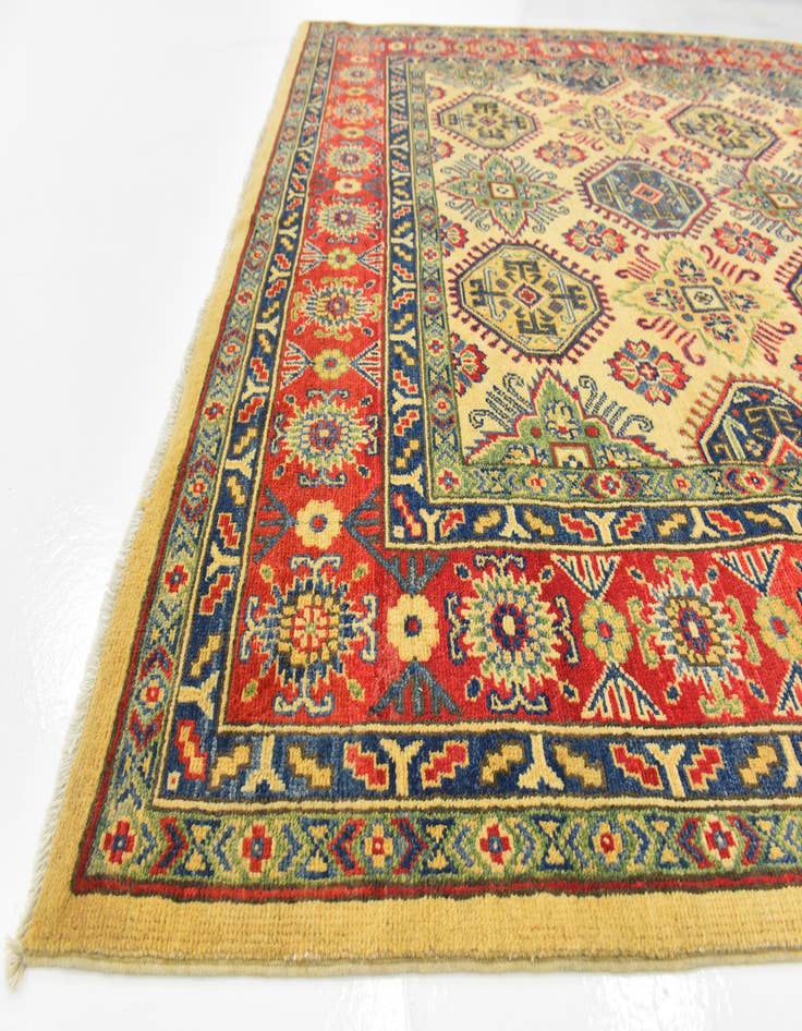 Detail image of  6' x 9' 11  Hand Knotted Kazak Rug