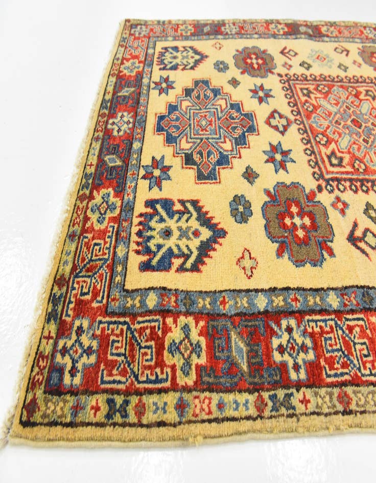 Detail image of  3' 1 x 4' 11  Hand Knotted Kazak Rug