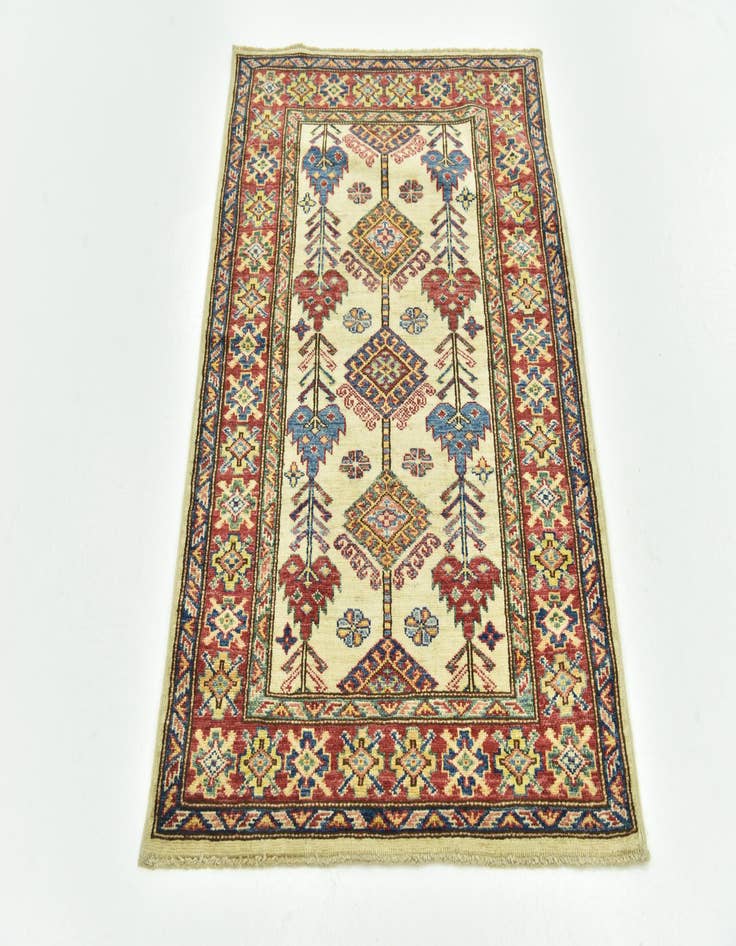 Detail image of  2' 9 x 4'  Hand Knotted Kazak Oriental Rug