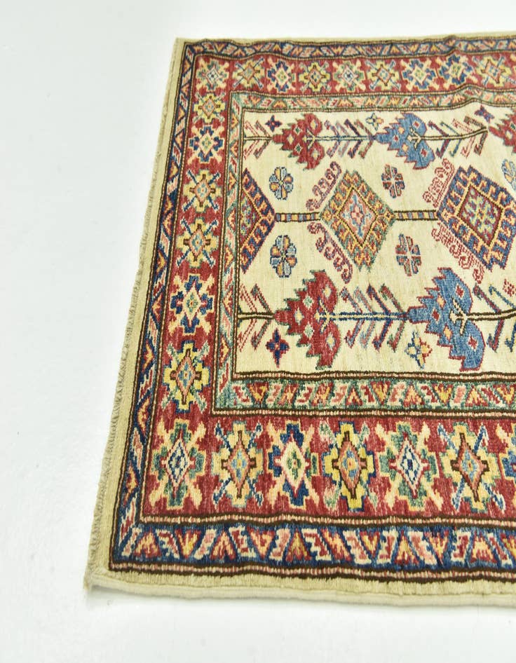 Detail image of  2' 9 x 4'  Hand Knotted Kazak Oriental Rug