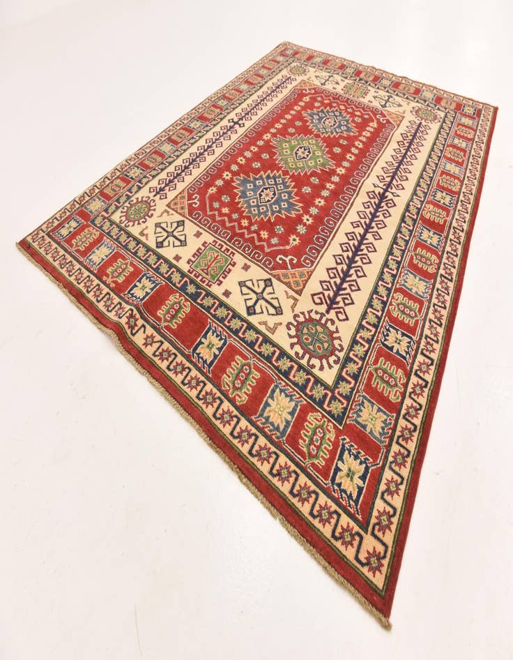 Detail image of  5' 9 x 7' 10  Hand Knotted Kazak Rug