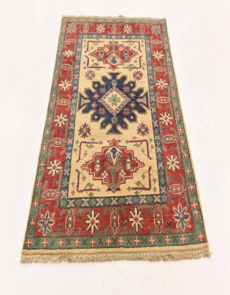 Detail image of  2' 7 x 3' 9  Hand Knotted Kazak Rug