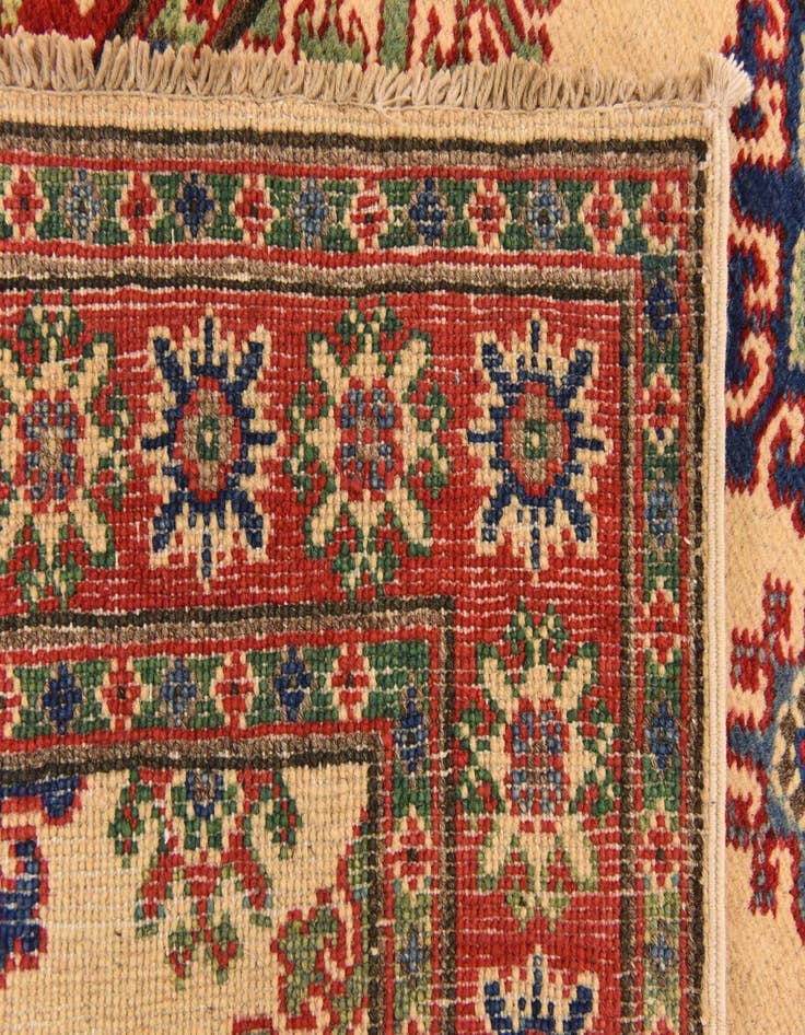 Detail image of  2' 7 x 4'  Hand Knotted Kazak Rug