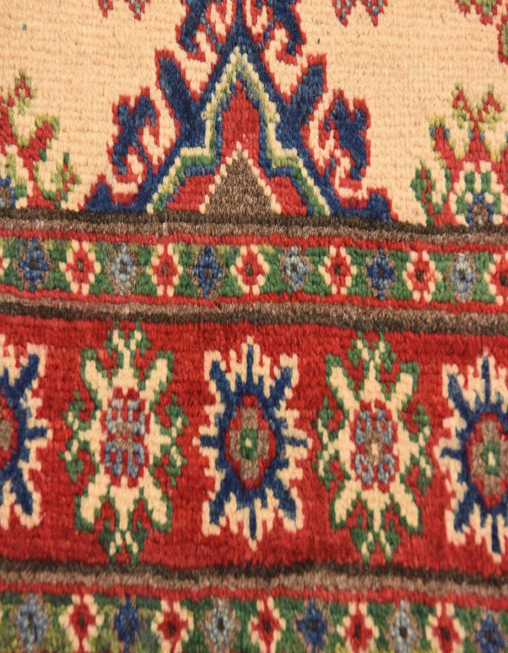 Detail image of  2' 7 x 4'  Hand Knotted Kazak Rug