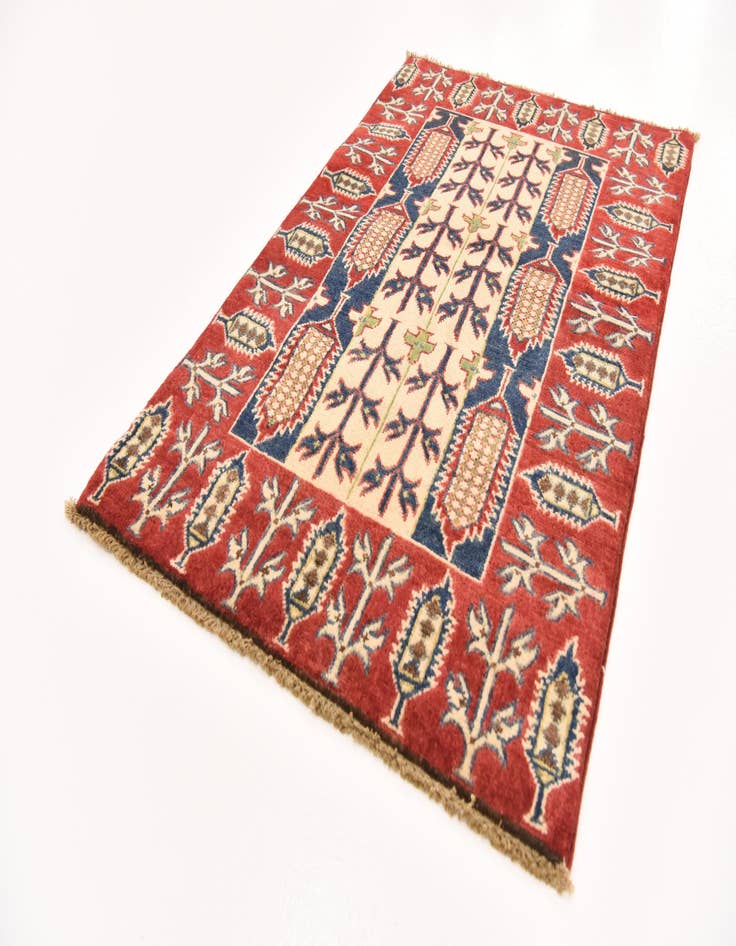 Detail image of 2' 7 x 4' 2 Hand Knotted Kazak Rug