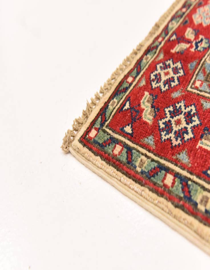 Detail image of  2' 10 x 3' 10  Hand Knotted Kazak Rug