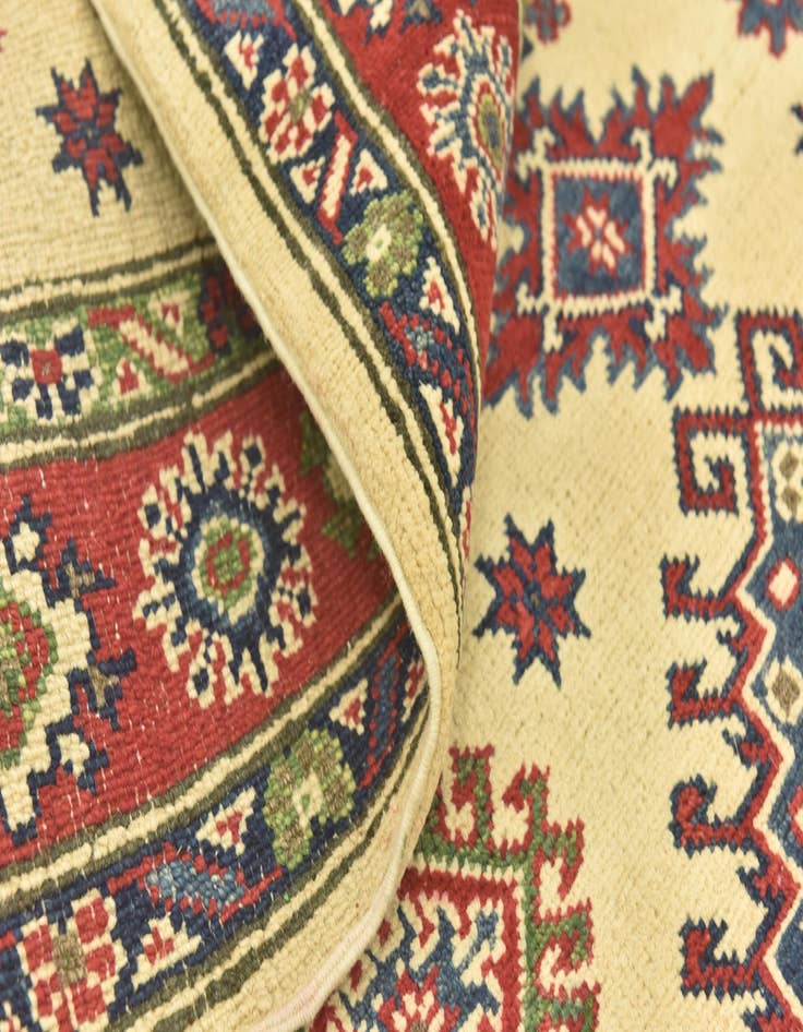 Detail image of  4' x 5' 10  Hand Knotted Kazak Rug