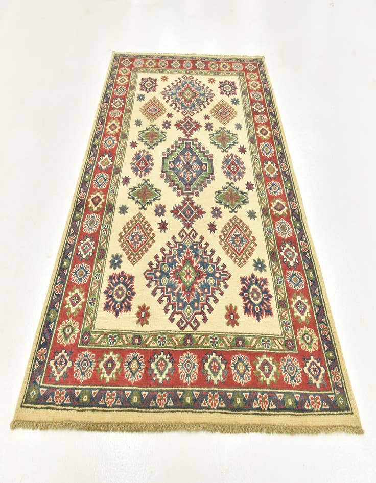 Detail image of  4' x 5' 10  Hand Knotted Kazak Rug