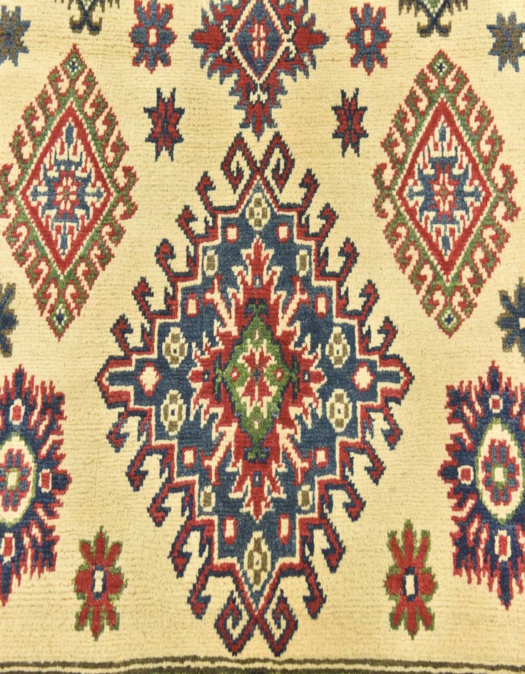 Detail image of  4' x 5' 10  Hand Knotted Kazak Rug
