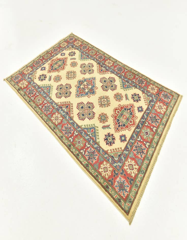 Detail image of  3' 9 x 6'  Hand Knotted Kazak Rug