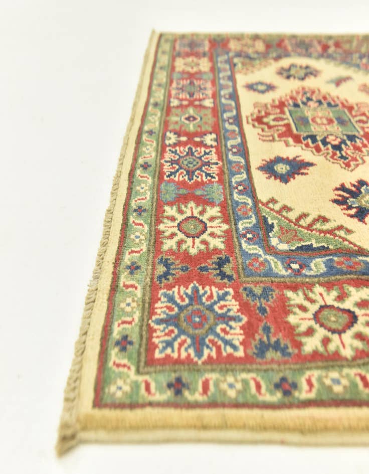 Detail image of  3' 9 x 6'  Hand Knotted Kazak Rug