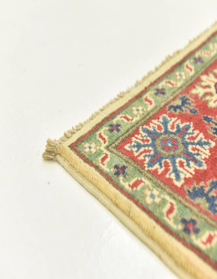 Detail image of  3' 9 x 6'  Hand Knotted Kazak Rug