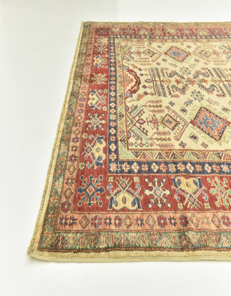 Detail image of  5' 9 x 8' 9  Hand Knotted Kazak Oriental Rug