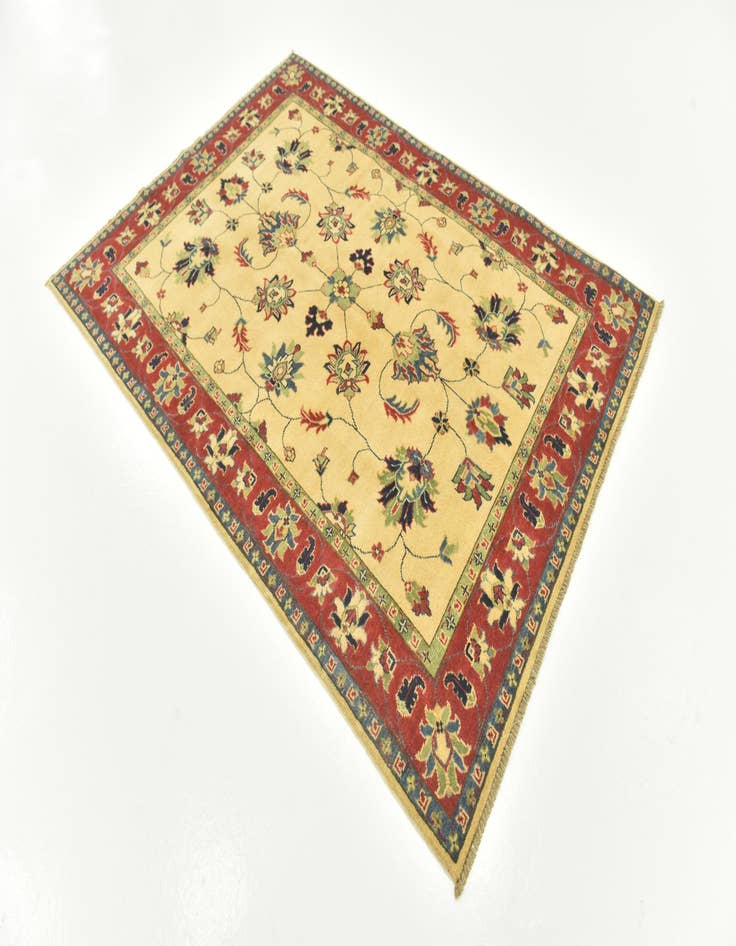 Detail image of  4' 10 x 6' 9  Hand Knotted Kazak Rug