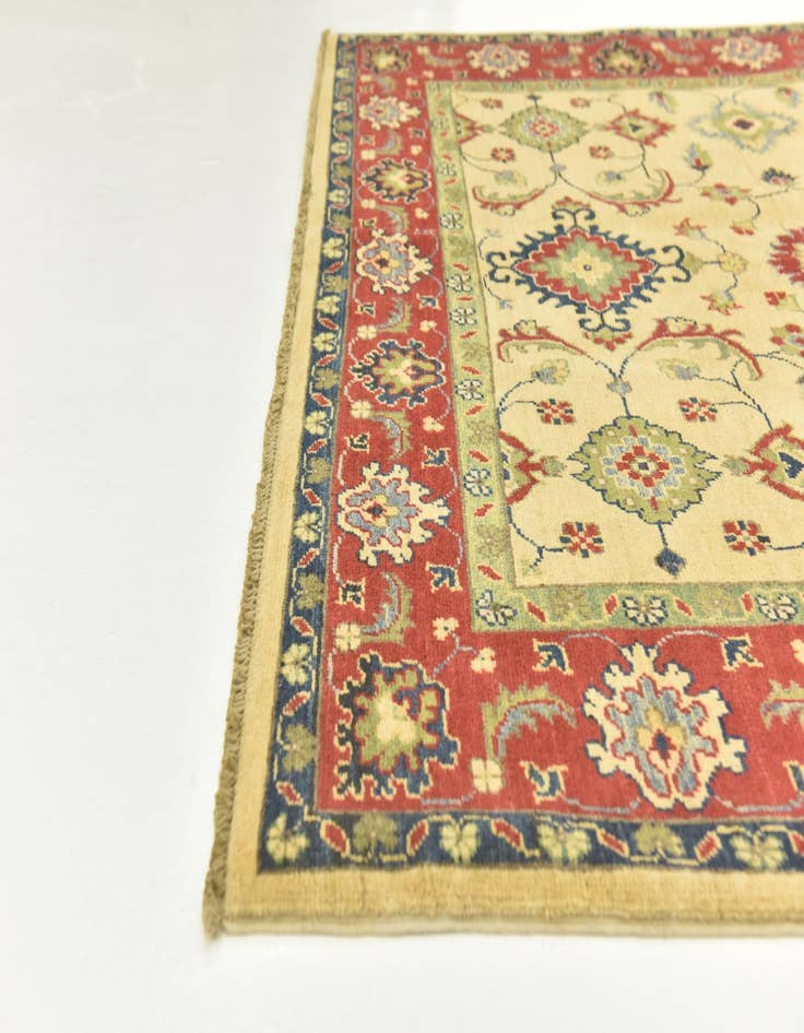Detail image of  4' 10 x 6' 8  Hand Knotted Kazak Rug