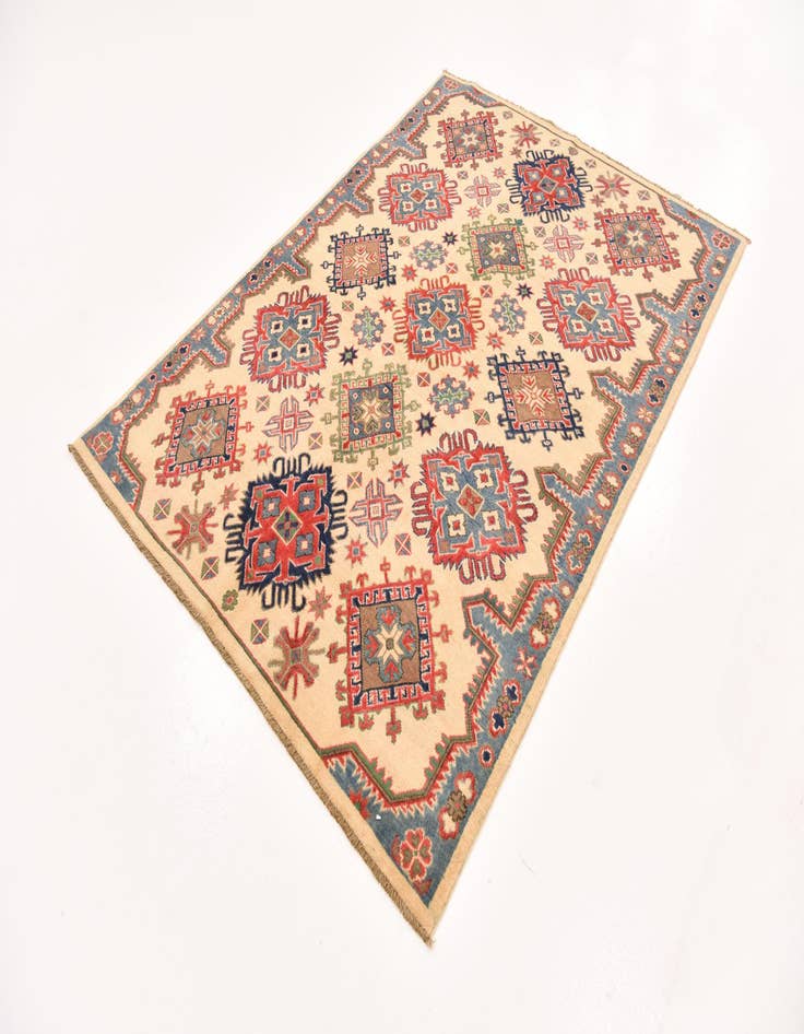 Detail image of  5' x 6' 10  Hand Knotted Kazak Rug