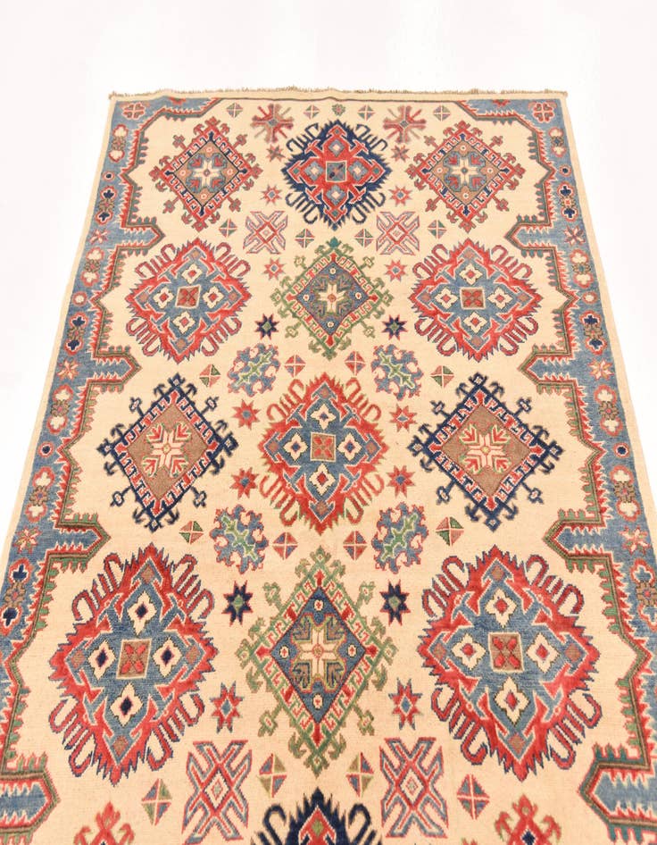 Detail image of  5' x 6' 10  Hand Knotted Kazak Rug