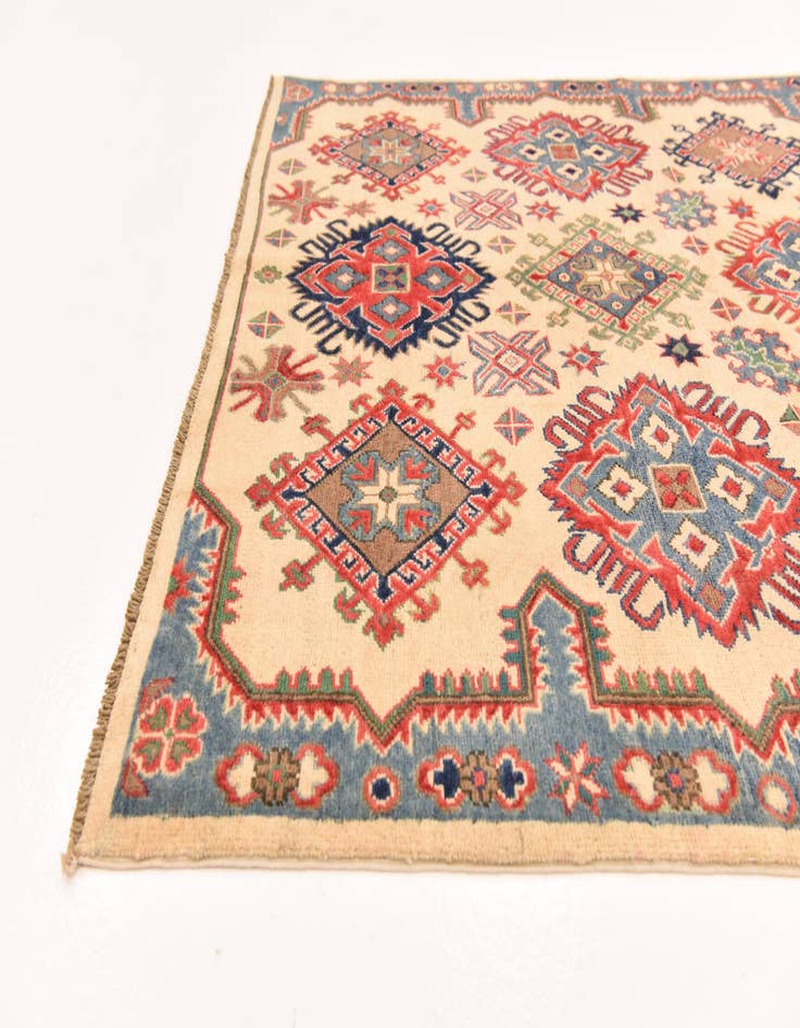 Detail image of  5' x 6' 10  Hand Knotted Kazak Rug