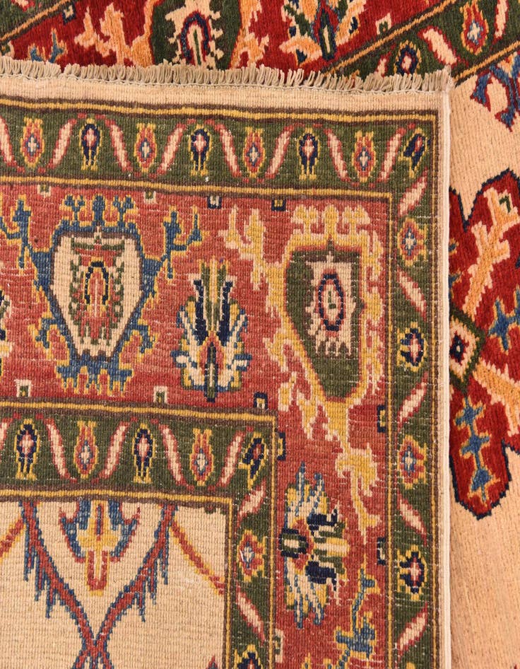 Detail image of  4' 11 x 7' 1  Hand Knotted Kazak Rug