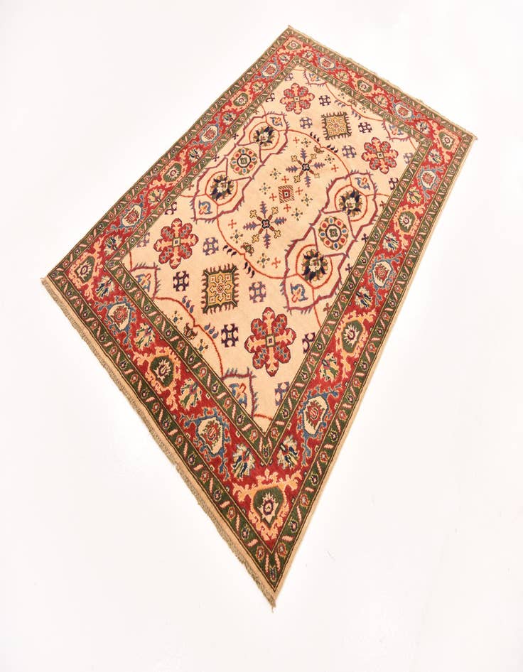 Detail image of  4' 11 x 7' 1  Hand Knotted Kazak Rug