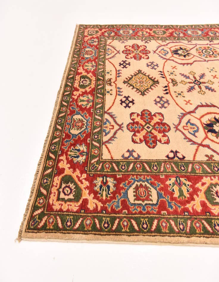 Detail image of  4' 11 x 7' 1  Hand Knotted Kazak Rug