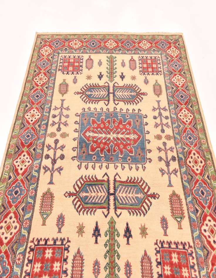 Detail image of  5' 7 x 7' 9  Hand Knotted Kazak Rug