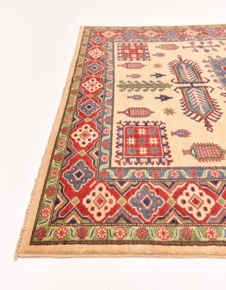 Detail image of  5' 7 x 7' 9  Hand Knotted Kazak Rug