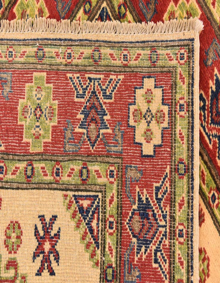 Detail image of  3' 3 x 5'  Hand Knotted Kazak Rug