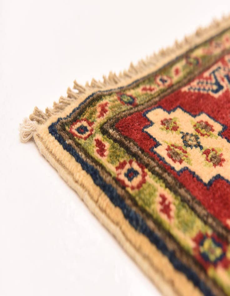 Detail image of  3' 3 x 5'  Hand Knotted Kazak Rug