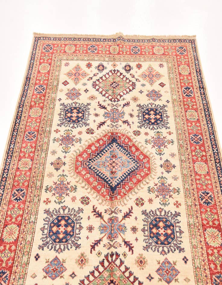 Detail image of  4' 10 x 6' 8  Hand Knotted Kazak Oriental Rug