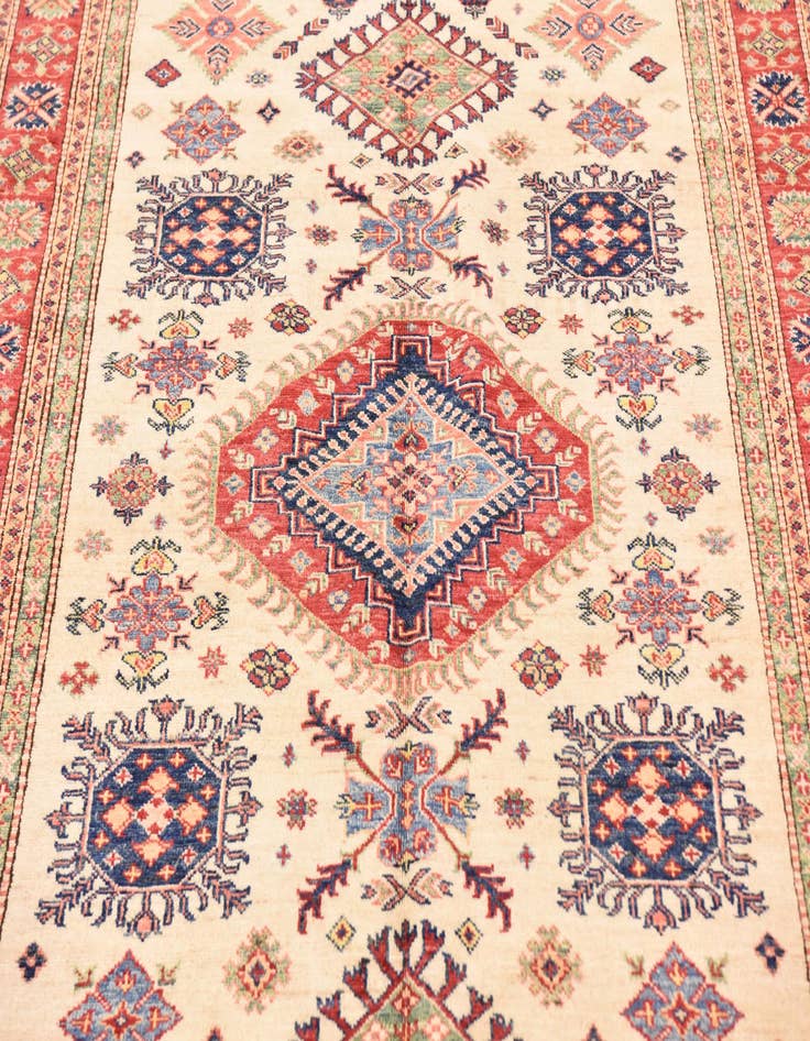 Detail image of  4' 10 x 6' 8  Hand Knotted Kazak Oriental Rug