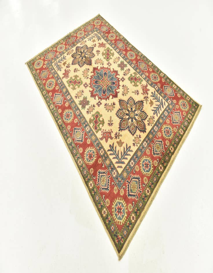 Detail image of  5' 1 x 7' 2  Hand Knotted Kazak Rug